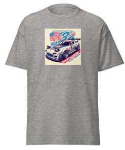 Car USA Flag Racing Car T-shirt Gift For Car Fans