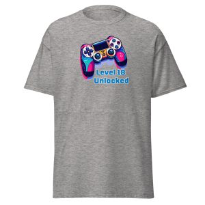 Level 18 Unlocked – 18th Birthday T-shirt For Gamers