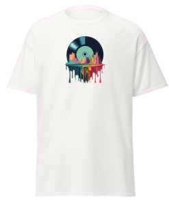 Melting Vinyl Record City T-shirt design