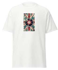 Vintage Retro Union Jack Vinyl Record T-shirt
