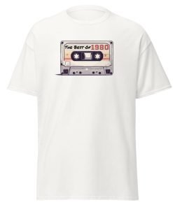 The Best of 1980 Cassette Tape T-shirt Gift for Born in 1980 Present for Men