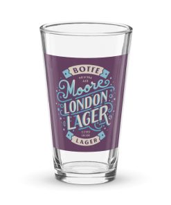 Moore London Lager Pint Glass Shaker pint glass WHUFC gift