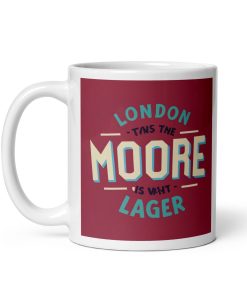 Moore London Lager Gift Mug for Beer and WHUFC fans