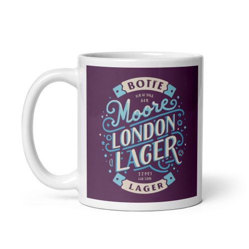 Moore London Lager Gift Mug for Beer and WHUFC fans