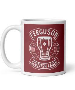 Ferguson Scottish Lager Beer Gift Mug for Manchester United Fans