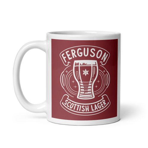 Ferguson Scottish Lager Beer Gift Mug for Manchester United Fans