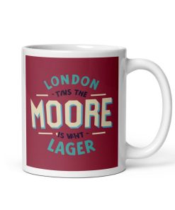 Moore London Lager Gift Mug for Beer and WHUFC fans