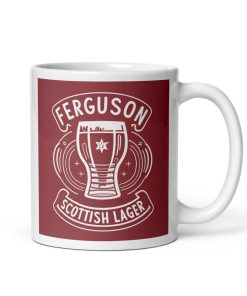 Ferguson Scottish Lager Beer Gift Mug for Manchester United Fans