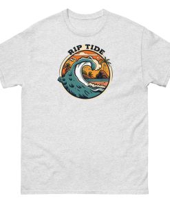 Rip Tide T-shirt Design Surfing Big Wave Beach T-shirt