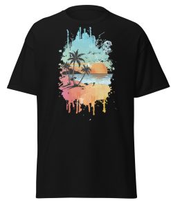 Beach Sunset Summer T-shirt Design Palm Trees