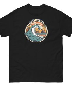 Rip Tide T-shirt Design Surfing Big Wave Beach T-shirt