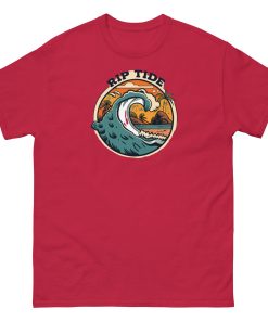 Rip Tide T-shirt Design Surfing Big Wave Beach T-shirt