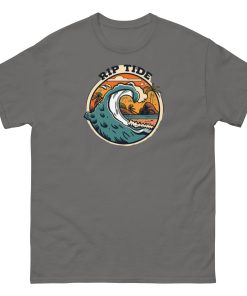 Rip Tide T-shirt Design Surfing Big Wave Beach T-shirt