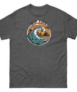 Rip Tide T-shirt Design Surfing Big Wave Beach T-shirt