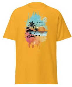 Beach Sunset Summer T-shirt Design Palm Trees