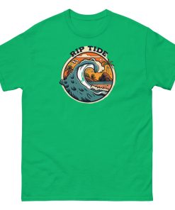 Rip Tide T-shirt Design Surfing Big Wave Beach T-shirt
