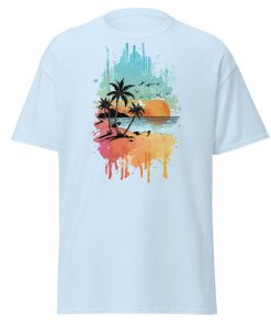 Beach Sunset Summer T-shirt Design Palm Trees