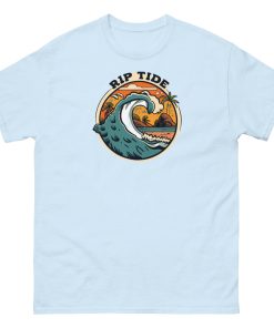 Rip Tide T-shirt Design Surfing Big Wave Beach T-shirt