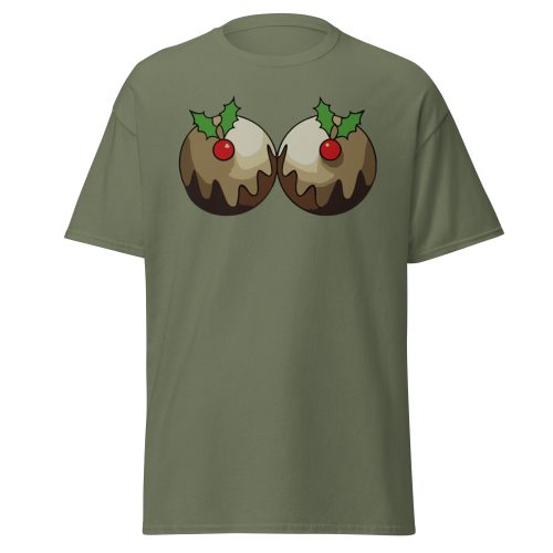 Christmas T-shirt with Christmas Puddings Funny Festive T-shirt