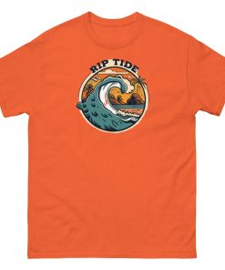 Rip Tide T-shirt Design Surfing Big Wave Beach T-shirt