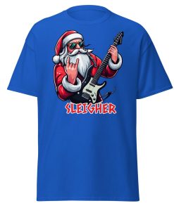Rock Santa Sleigher T-shirt Design – Rock Music Father Christmas Guitar T-shirt