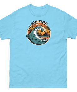 Rip Tide T-shirt Design Surfing Big Wave Beach T-shirt