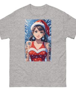 Christmas T-shirt – Anime Girl in Festive Christmas t-shirt