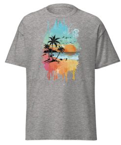 Beach Sunset Summer T-shirt Design Palm Trees