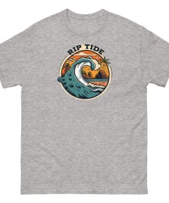 Rip Tide T-shirt Design Surfing Big Wave Beach T-shirt