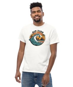 Rip Tide T-shirt Design Surfing Big Wave Beach T-shirt