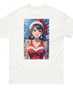 Christmas T-shirt – Anime Girl in Festive Christmas t-shirt