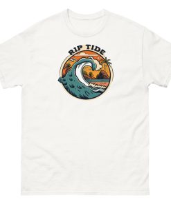 Rip Tide T-shirt Design Surfing Big Wave Beach T-shirt