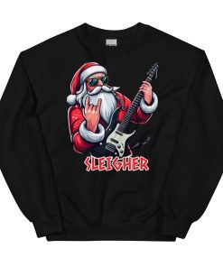 SLEIGHER Christmas Jumper: Santa’s Rockin’ Guitar Edition A Must-Have for Rock Fans