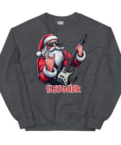 SLEIGHER Christmas Jumper: Santa’s Rockin’ Guitar Edition A Must-Have for Rock Fans