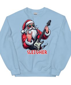 SLEIGHER Christmas Jumper: Santa’s Rockin’ Guitar Edition A Must-Have for Rock Fans