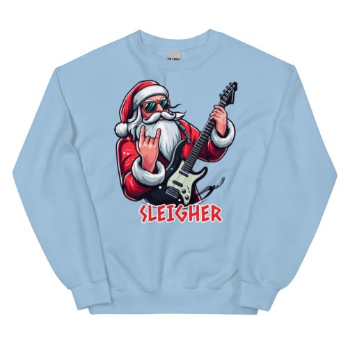 SLEIGHER Christmas Jumper: Santa’s Rockin’ Guitar Edition A Must-Have for Rock Fans