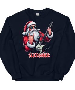SLEIGHER Christmas Jumper: Santa’s Rockin’ Guitar Edition A Must-Have for Rock Fans