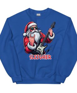 SLEIGHER Christmas Jumper: Santa’s Rockin’ Guitar Edition A Must-Have for Rock Fans