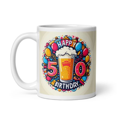 Happy 50th Birthday Mug Present Gift Mug for 50th Birthday