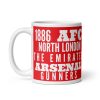 Arsenal Mug 1886 AFC Gunners North London Emirates Mug