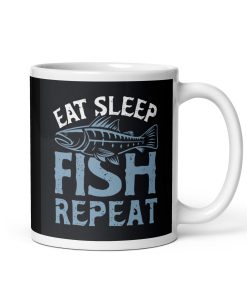 Eat Sleep Fish Repeat – Gift Mug for Fishing Fans Anglers