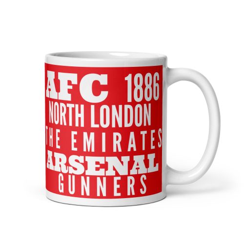 Arsenal Mug 1886 AFC Gunners North London Emirates Mug