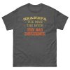 Grandpa The Man The Myth The Bad Influence T-shirt Grandpa Gift