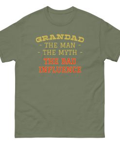 Grandad The Man The Myth The Bad Influence T-shirt Grandad Gift
