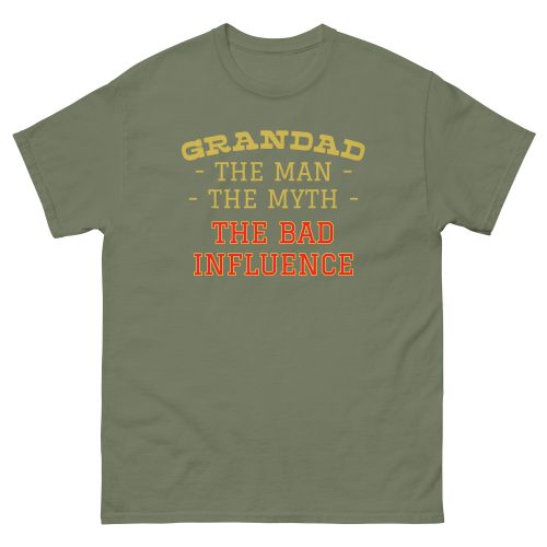 Grandad The Man The Myth The Bad Influence T-shirt Grandad Gift