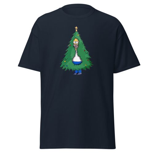 Homer Christmas Tree T-shirt Homer Simpson Backing into Christmas Tree
