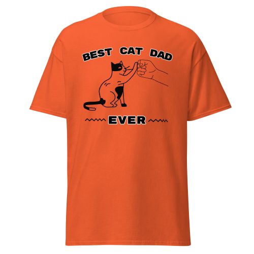 Best Cat Dad Ever T-shirt Birthday Present For Dad From Cat