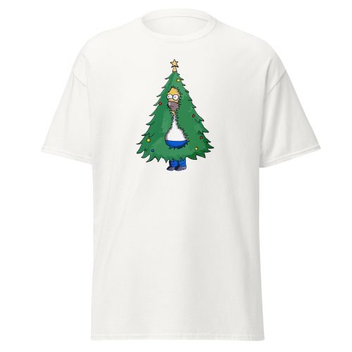 Homer Christmas Tree T-shirt Homer Simpson Backing into Christmas Tree