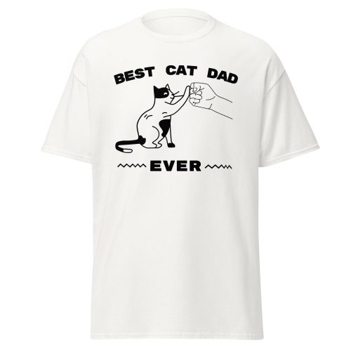 Best Cat Dad Ever T-shirt Birthday Present For Dad From Cat