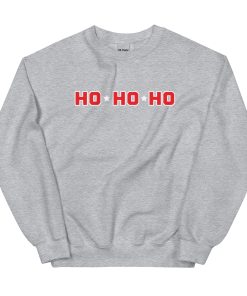 Ho Ho Ho Christmas Jumper Sweatshirt Grey